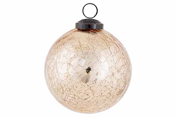 Cosy & Trendy | KERSTBAL ANTIQUE CRACK OUD ROZE 10X10XH1