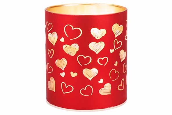Cosy & Trendy | LAMP LED HEART EXCL 3XAA BATT ROOD 9X9XH
