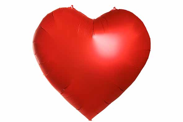 Cosy & Trendy | BALLON HEART ROOD 154XH163CM FOLIE