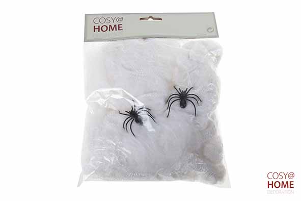 Cosy & Trendy | SPINNENWEB WIT TEXTIEL 17X1XH22 WITH 2 S