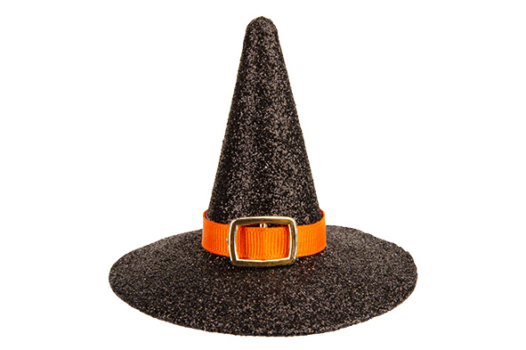 Cosy & Trendy | HALLOWEENHOED GLITTER ZWART 10X10XH9CM