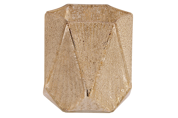 Cosy & Trendy | THEELICHTHOUDER CHAMPAGNE 10X10XH10,3CM