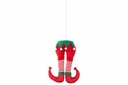 Cosy & Trendy | Kerstfiguur Elf Legs Rood/Groen H51cm