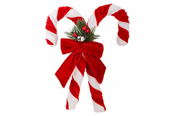 Cosy & Trendy | HANGER CANDY CANES ROOD WIT 23X6,5XH27CM