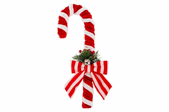 Cosy & Trendy | HANGER CANDY CANE ROOD WIT 14X4,5XH28CM