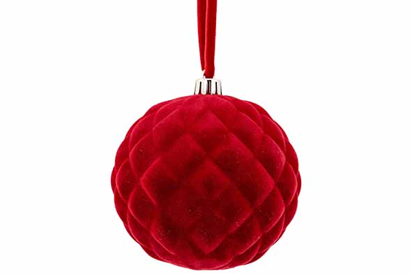 Cosy & Trendy | KERSTBAL BORDEAUX D10CM FLUWEEL