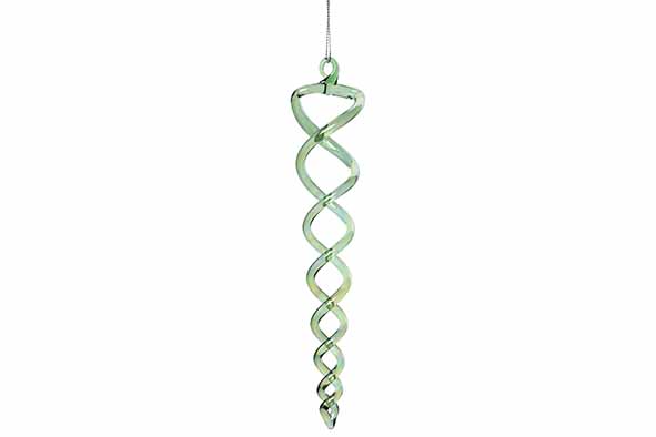 Cosy & Trendy | HANGER SPIRAL CONE GROEN 4X4XH19CM GLAS