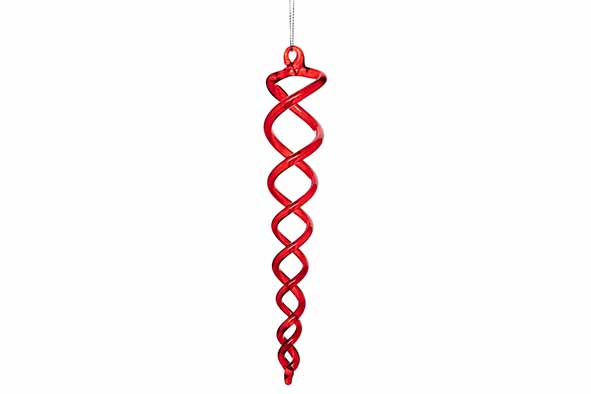 Cosy & Trendy | Hangfiguur Spiral Cone Rood Glas H19cm