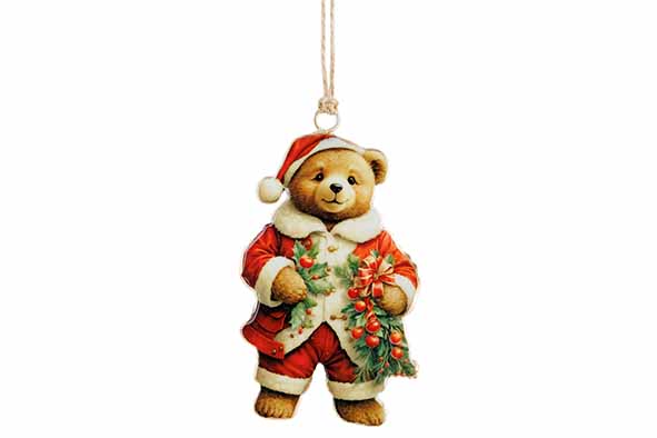 Cosy & Trendy | Hangfiguur Vintage Bear Rood H11cm