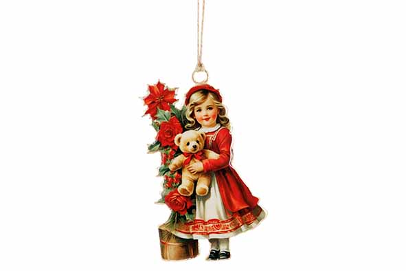 Cosy & Trendy | HANGER VINTAGE GIRL ROOD 7X1XH11CM IJZER