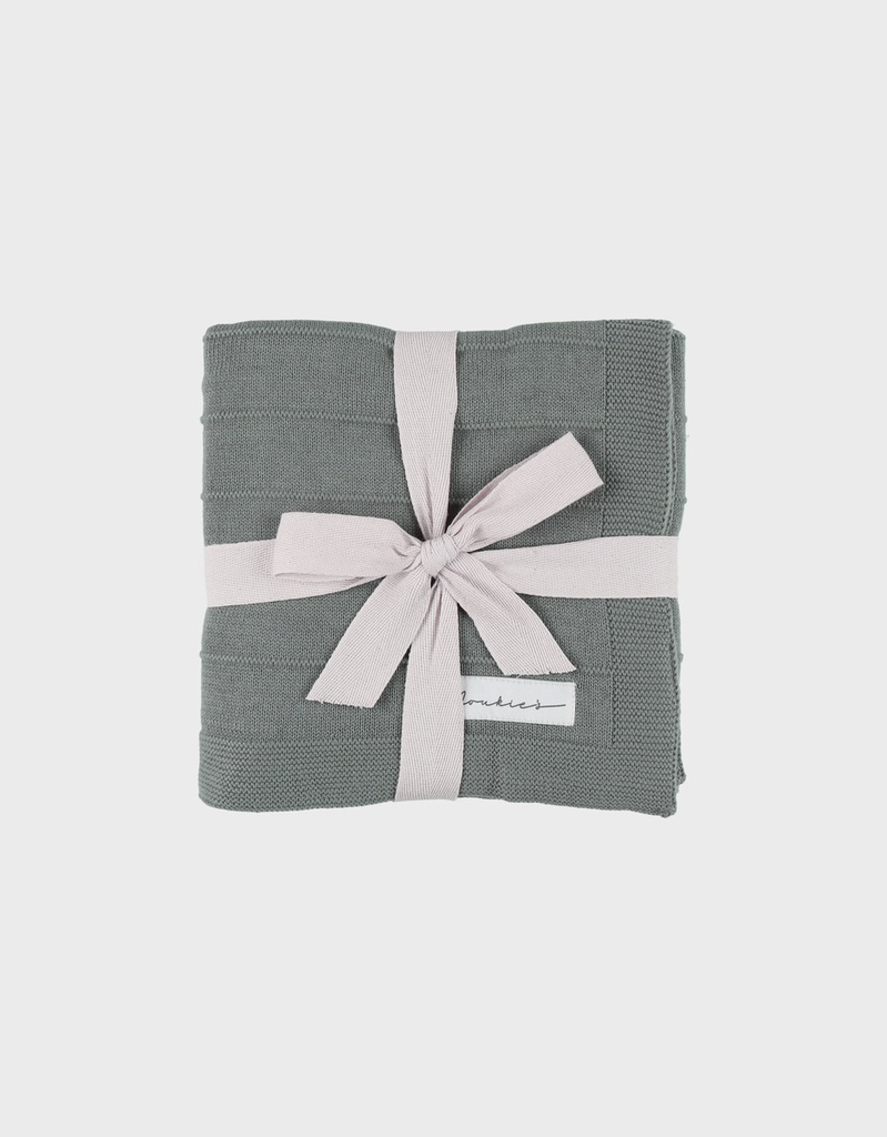 Noukies | Deken Knitted Bio Katoen Kaki 75x100cm