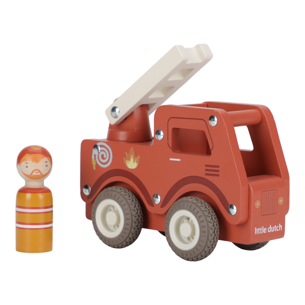 Little Dutch | Auto Brandweerauto Hout