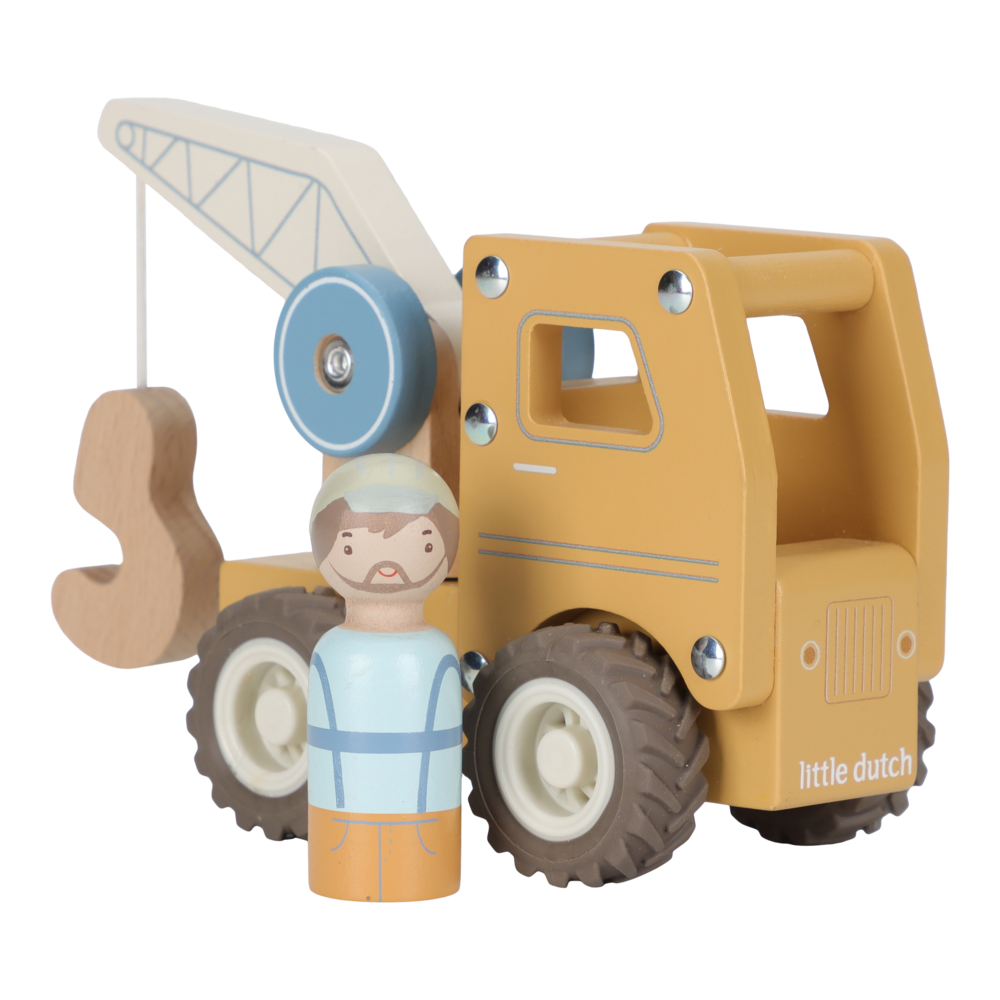 Little Dutch | Auto Kraanwagen Hout