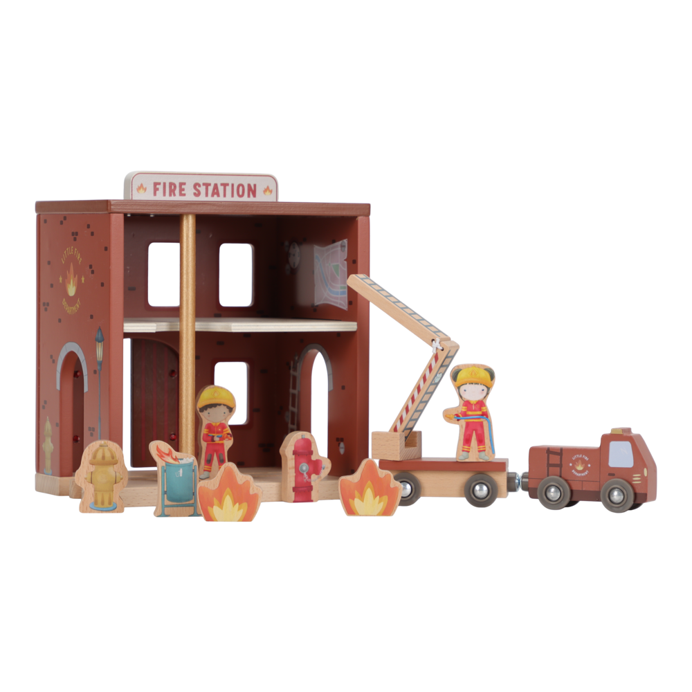 Little Dutch | Speelset Brandweerkazerne Hout