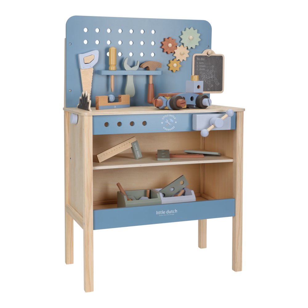 Little Dutch | Speelset Werkbank Hout Blauw