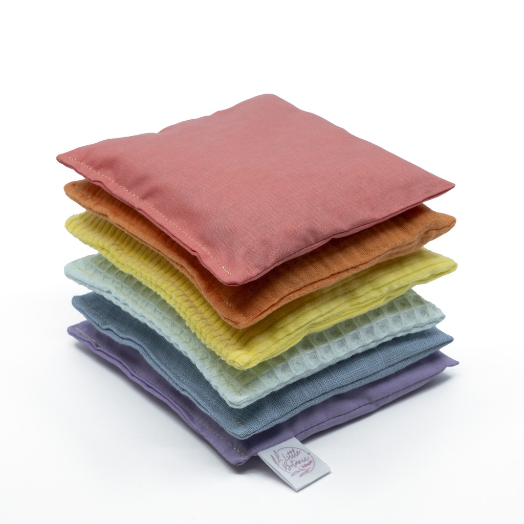 Little Botanic Label | Sensorisch Speelgoed Pittenzakjes Pastel 6-pack