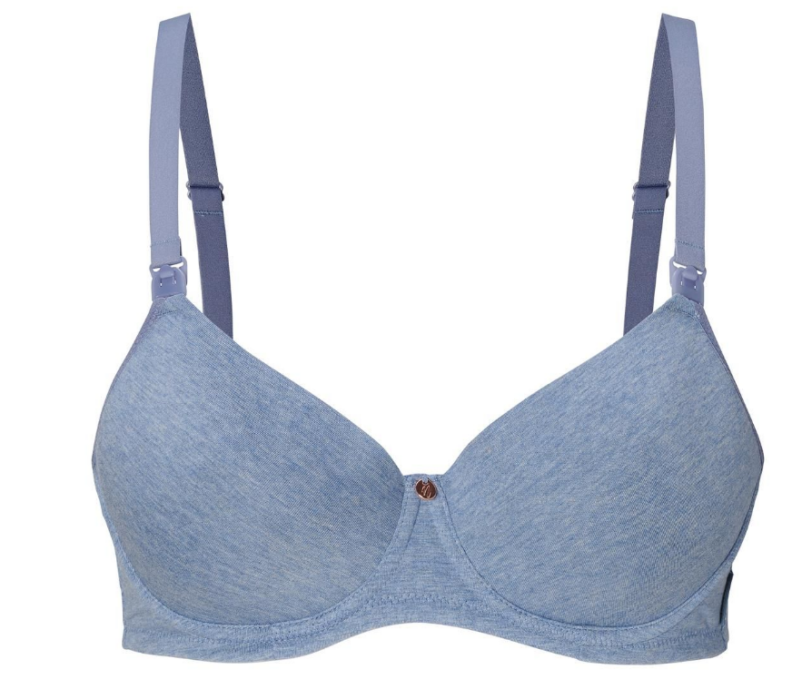 Noppies Maternity | Borstvoedingsbeha Cotton Comfort Voorgevormd met Beugel Light Blue Melange
