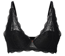 BORSTVOEDINGSBEHA, Lace, 75B, black, zwart, uni, appl goudroze bedeltje, met beugel, voorgevormd, nursing clip