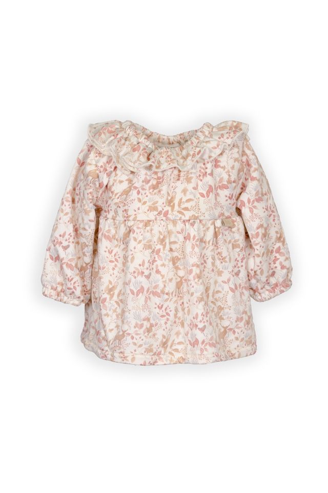 Bamboom | Jurk Girls Lang Met Lange Mouwen Autumm Forest 