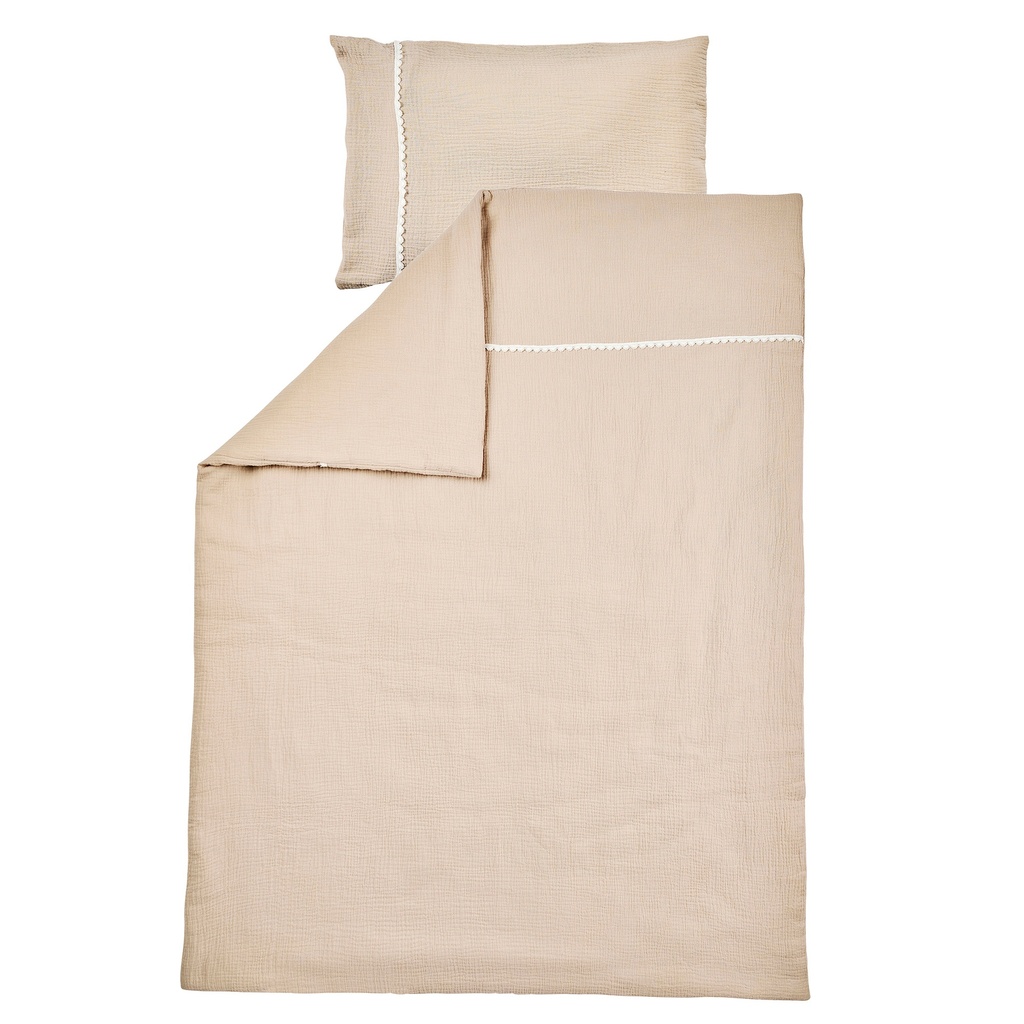 Nattou | Donsovertrek Fanfan Swaddle met Kussensloop Zand 100x140cm