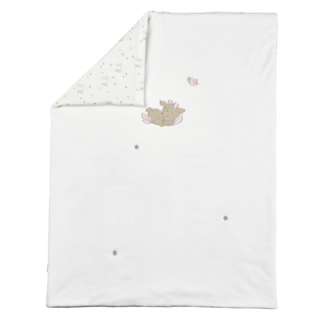 Nattou | Deken Fanfan Velours Wit 75x100cm