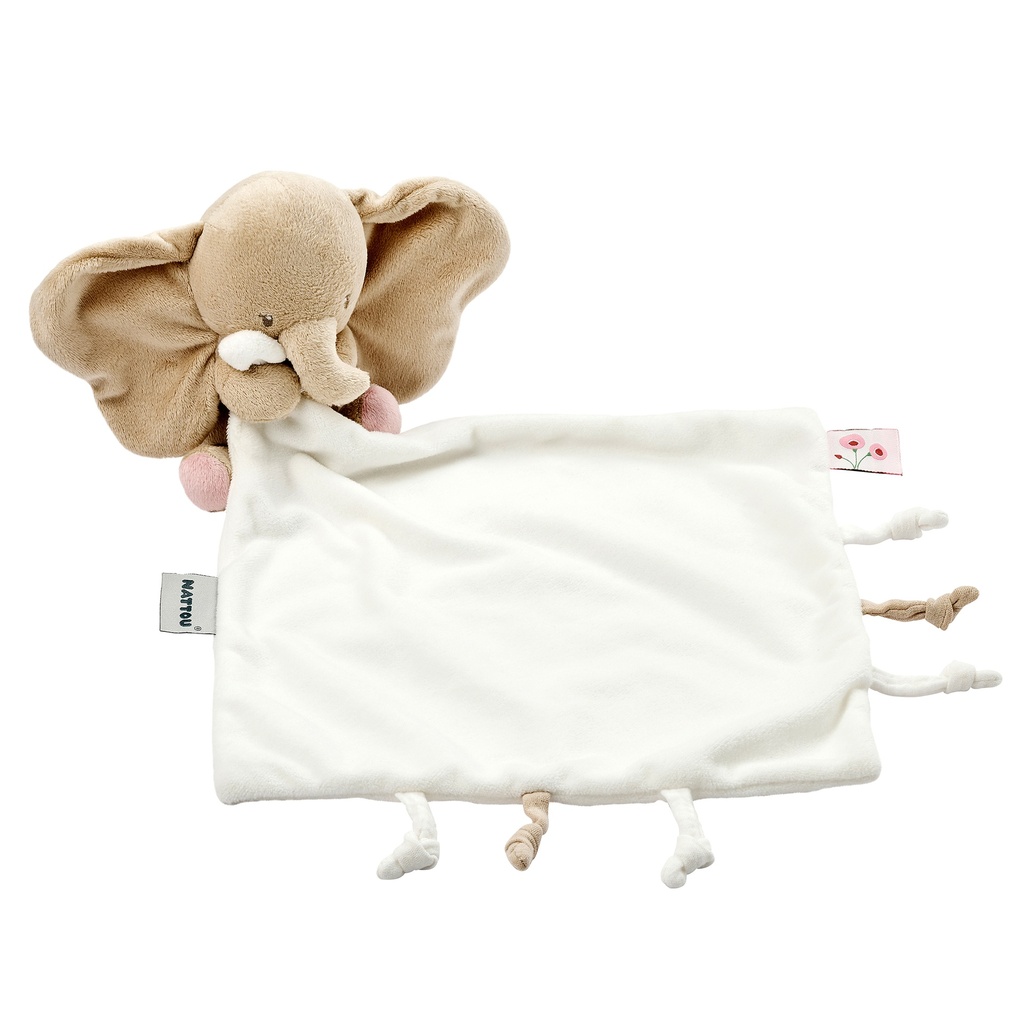 Nattou | Knuffeldoek met Knuffel Fanfan Olifant Ecru 27x27cm