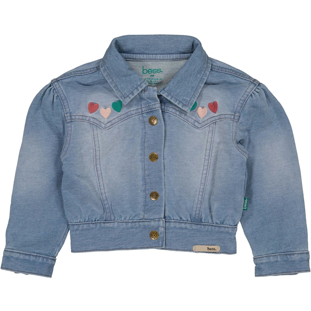 Bess | Jas Girls Jog Demin Hearts Stone Wash