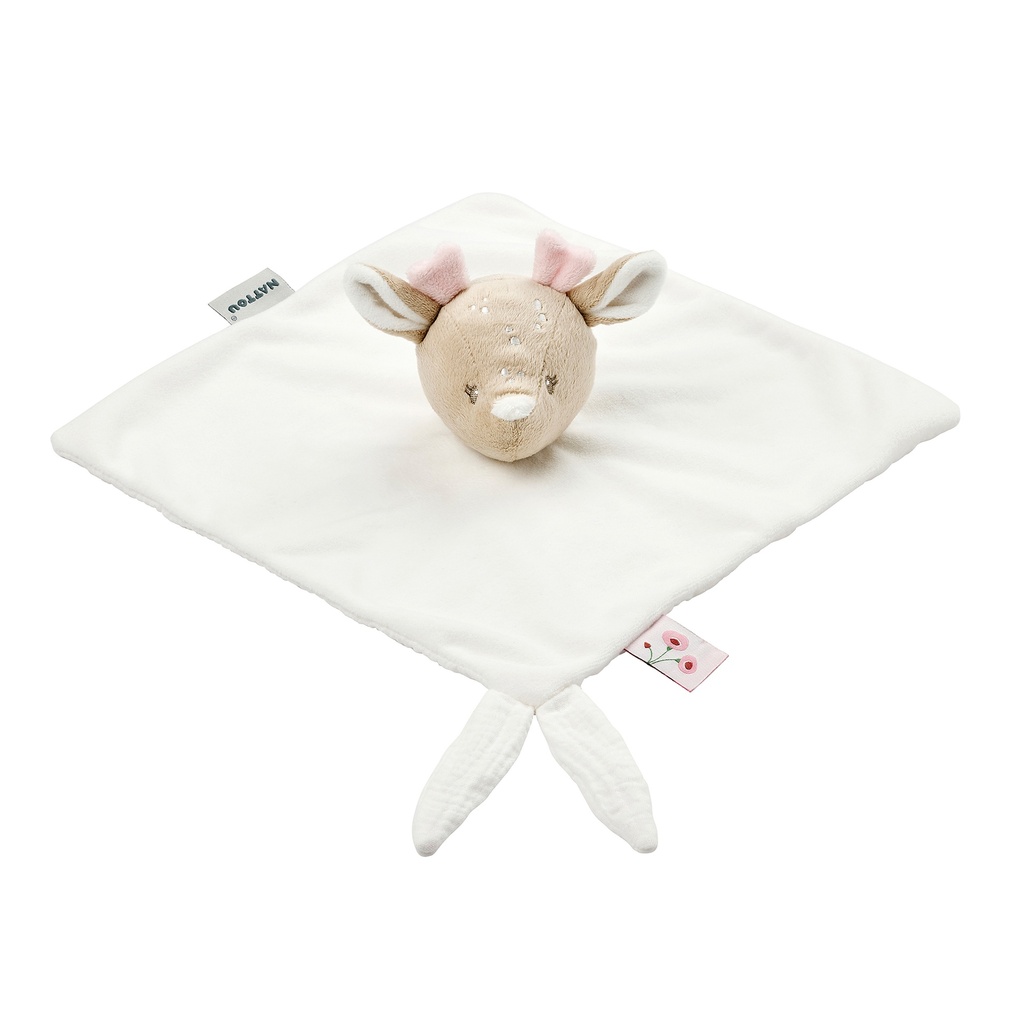 Nattou | Knuffeldoek Fanfan Hinde Ecru 27x27cm