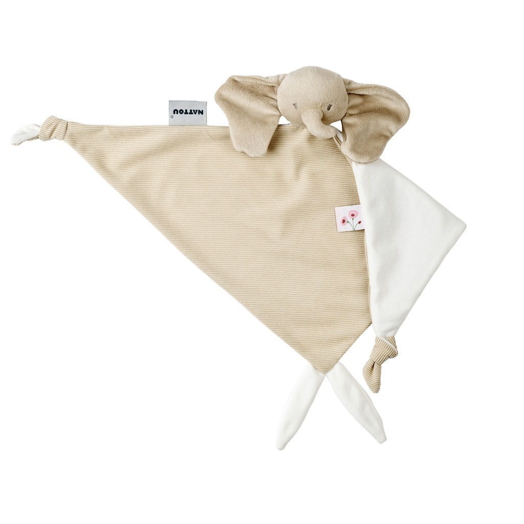 Nattou | Knuffeldoek Fanfan Olifant Corduroy Zand 40x65cm