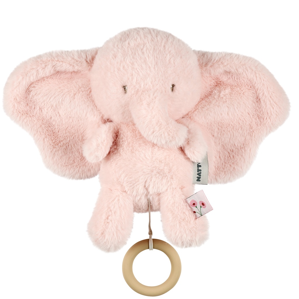 Nattou | Muziektrekker Fanfan Olifant Roze 25cm