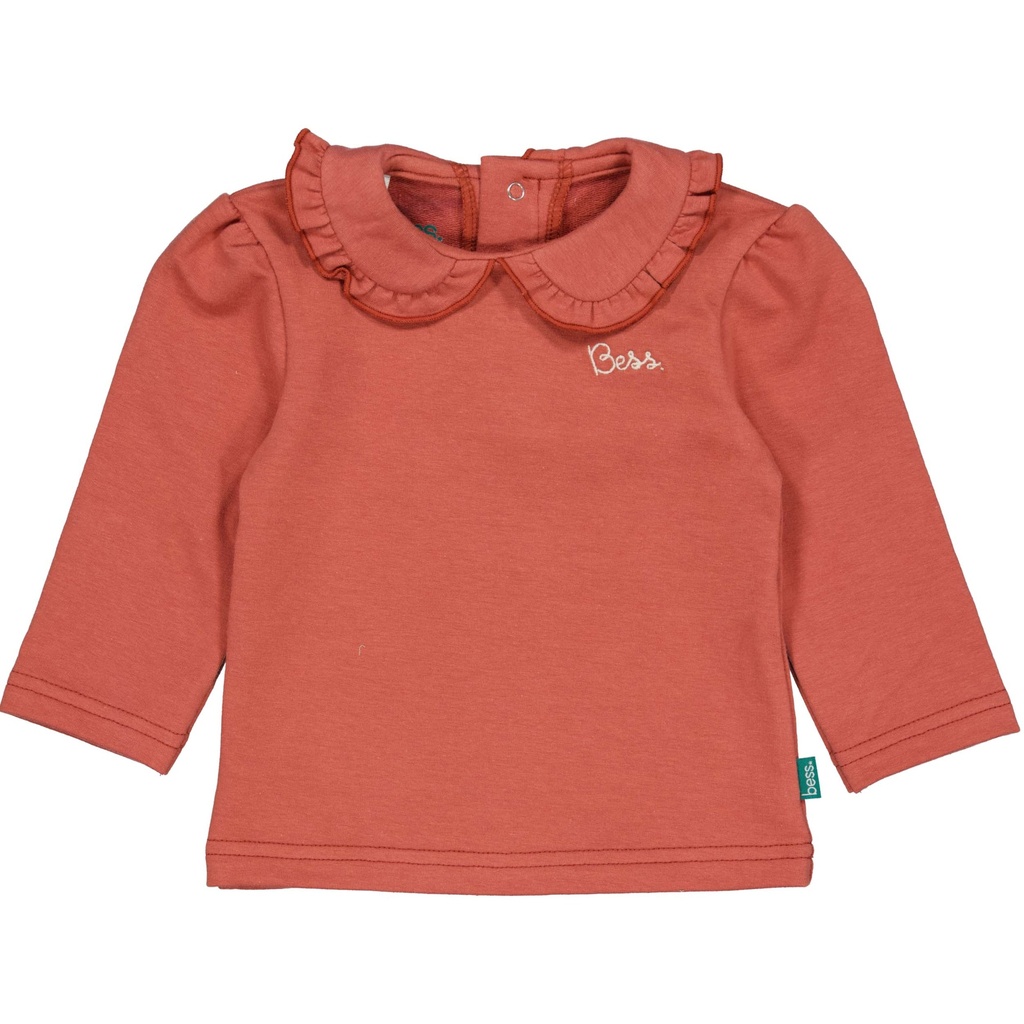 Bess | T-shirt Girls Collar Longsleeve Cedar Wood