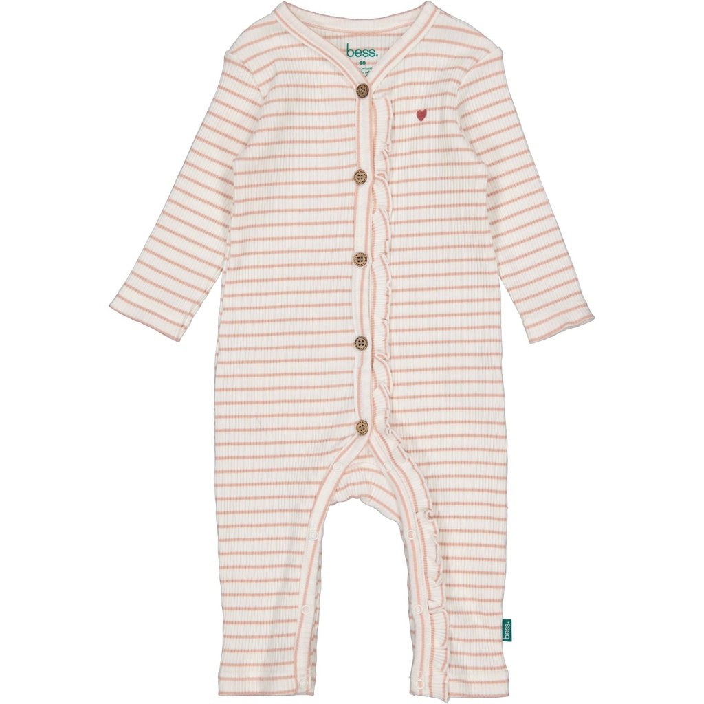 Bess | Kruippak Girls Striped Off White