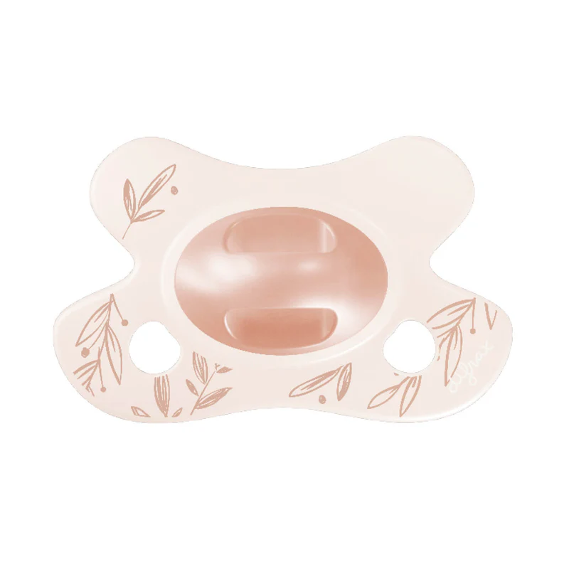 Difrax | Fopspeen Natural Newborn Little Venture Dusty Pink Leafs