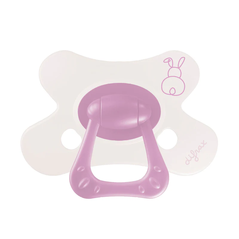 Difrax | Fopspeen Natural Little Venture Berry Pink Bunny +6M