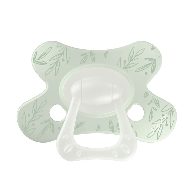 Difrax | Fopspeen Natural Little Venture Dusty Green Leafs +6M