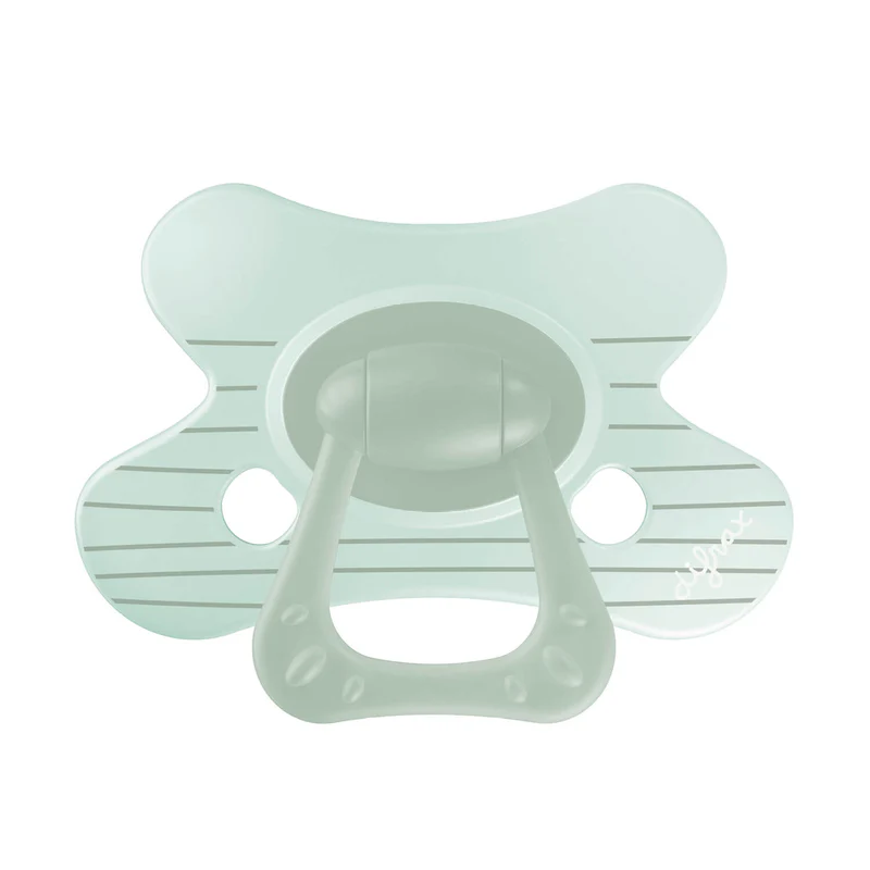 Difrax | Fopspeen Natural Little Venture Stripy Mint +12M