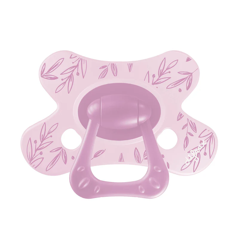 Difrax | Fopspeen Natural Little Venture Berry Pink Leafs +12m