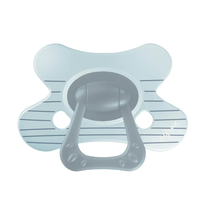 Difrax | Fopspeen Natural Little Venture Stripy Blue +18M