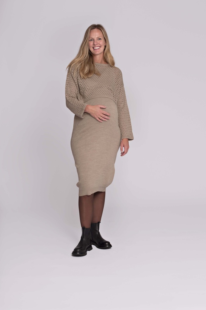 Love2wait | Jurk/Cropped Sweater Sand Onesize 2-pack 