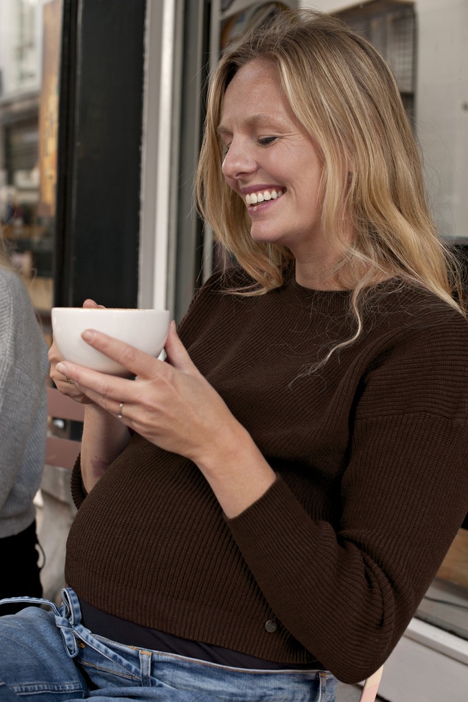 Love2wait | Pull Knit Cropped Brown Onesize