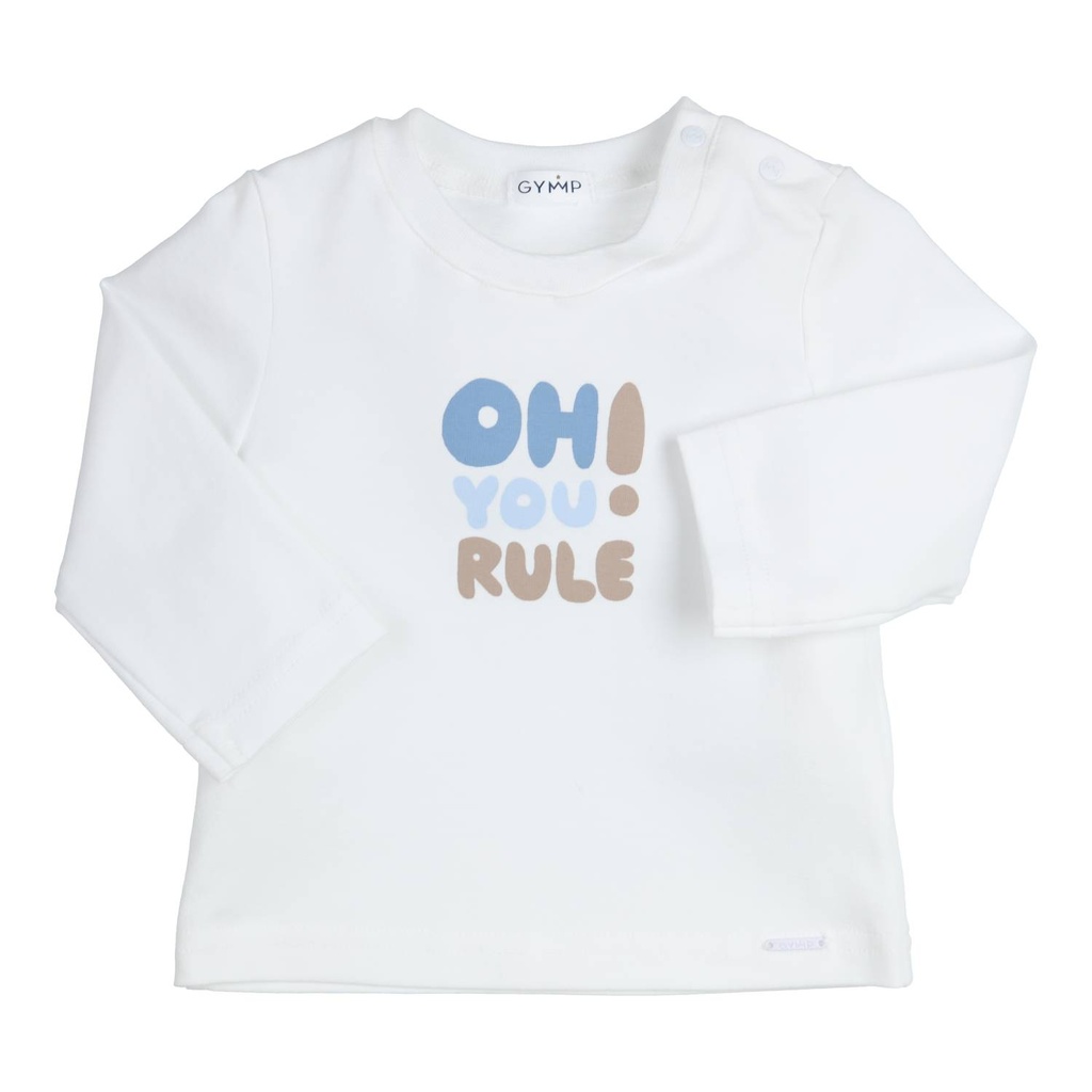 Gymp | T-shirt Boys Aerobic Longsleeve White/Blue