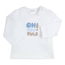Gymp | T-shirt Boys Aerobic Longsleeve White/Blue