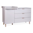 Childhome | Commode Cosy Clay 3 Laden + 1 Deur incl Commodeverdieper  137.0 x 75.0 x 93.0 cm