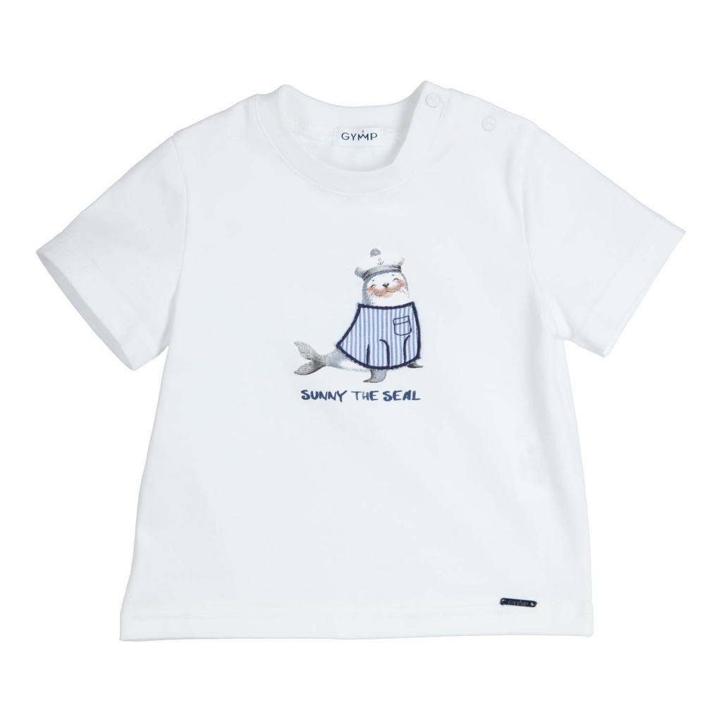 Gymp | T-shirt Boys Aerobic White/Blue