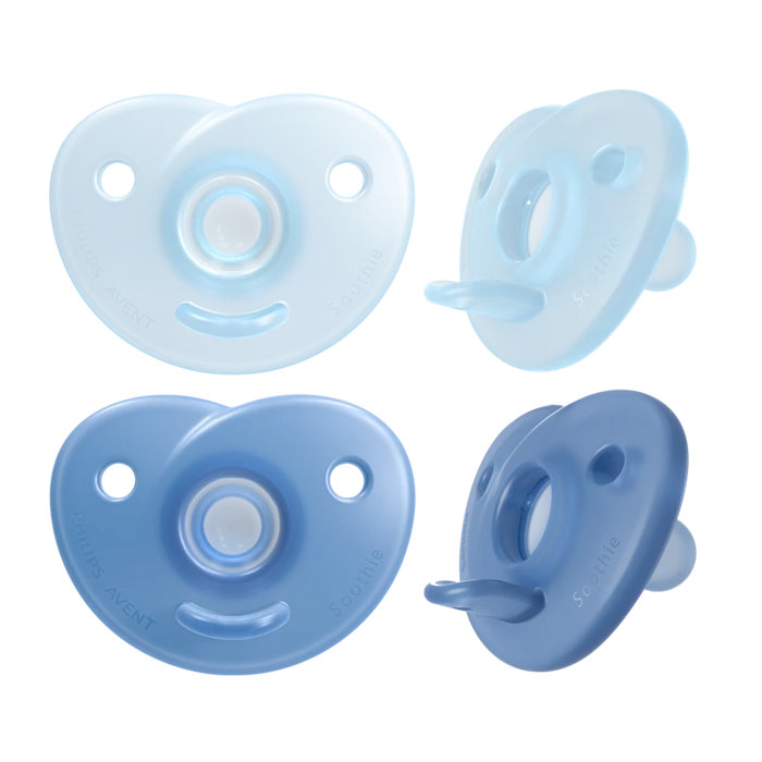 Avent | Fopspeen Soothie Boy Volledig Siliconen Blauw +0m 2-pack 