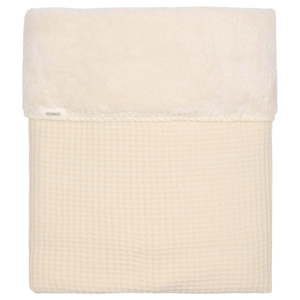 Koeka | Deken Ledikant Teddy Malaga Warm White 100x150cm