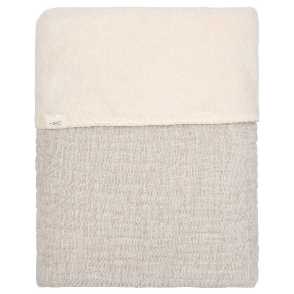 Koeka | Deken Ledikant Teddy Rivoli Stone 100x150cm
