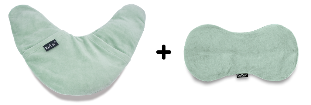 Kipkep | Warmtekussen Set Woller + Lexie Pale Green  