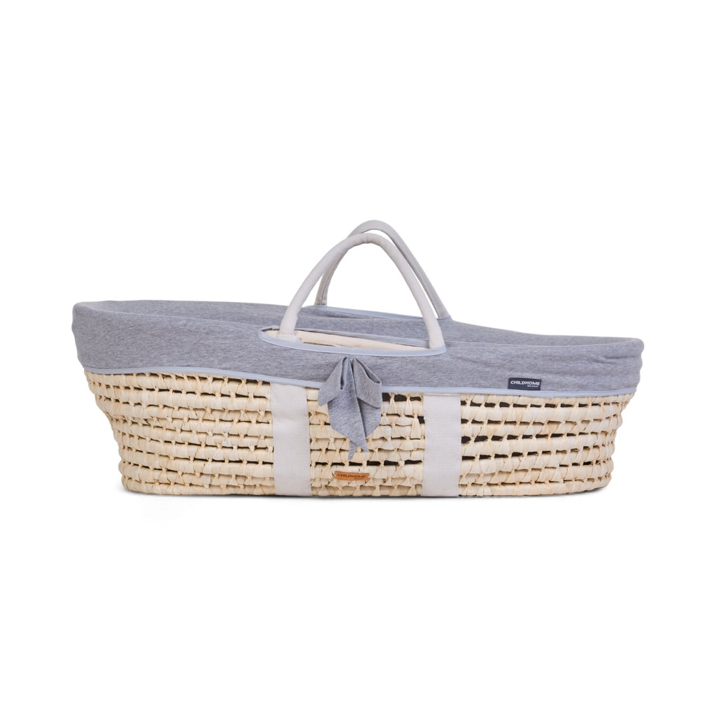 Childhome | Draagwieg, Moses basket + matras en Jersey Hoes Grijs 