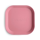 Mushie | Plat Bord Square Dusty Rose PP Roze 2-pack